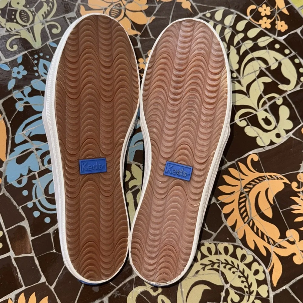 KEDS x KATE SPADE NEW YORK Double Decker Black Glitter Slip On Mules Sz: 7.5